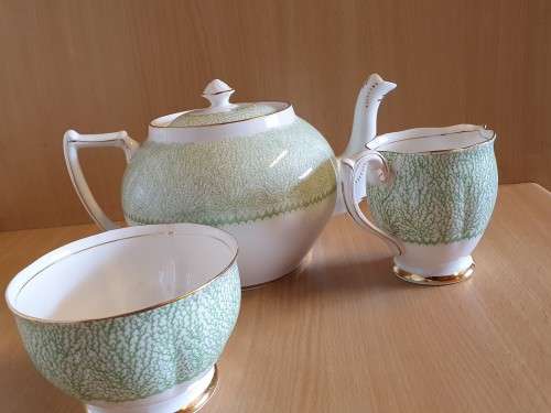 Bell Fine Bone China Teapot, Sugar & Creamer Set