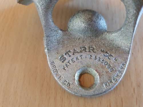 Starr - Brown & Co Metal Bottle Opener - `Open Bottle Here`