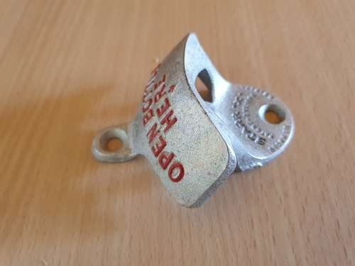 Starr - Brown & Co Metal Bottle Opener - `Open Bottle Here`