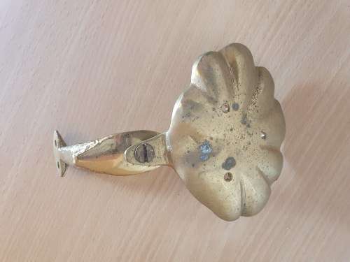 Brass Dolphin & Clam Wall Mounted Soap Dish