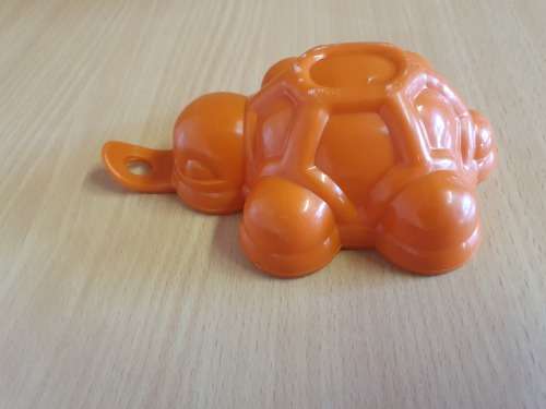 Orange Plastic Tortoise Shape Jelly Mould - 10cm x 9cm
