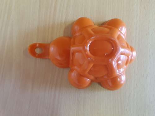 Orange Plastic Tortoise Shape Jelly Mould - 10cm x 9cm