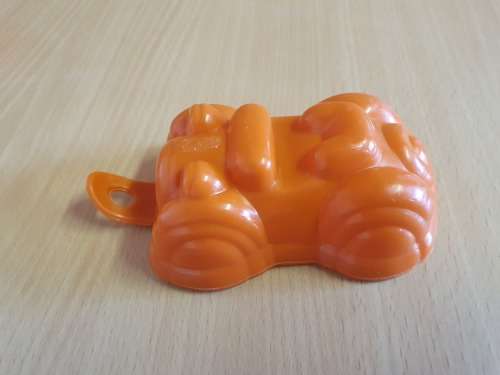 Orange Plastic Teddy Bear Shape Jelly Mould - 12cm x 9cm