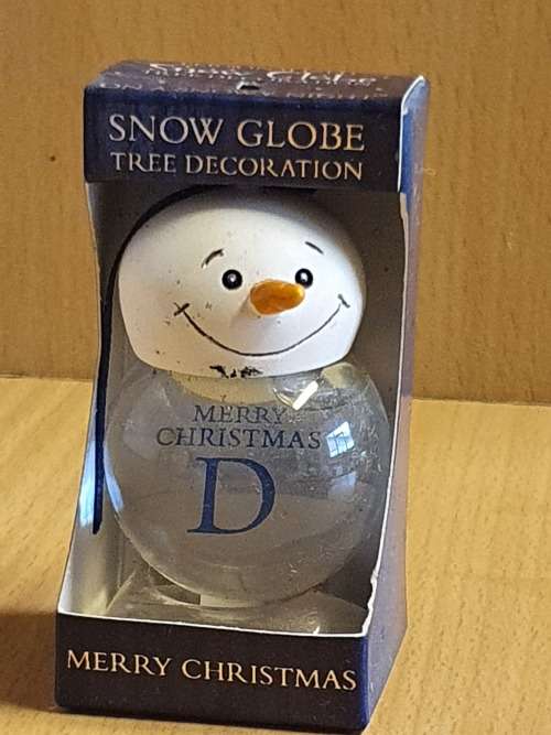 Snowman Snow Globe (height 5cm width 4cm)
