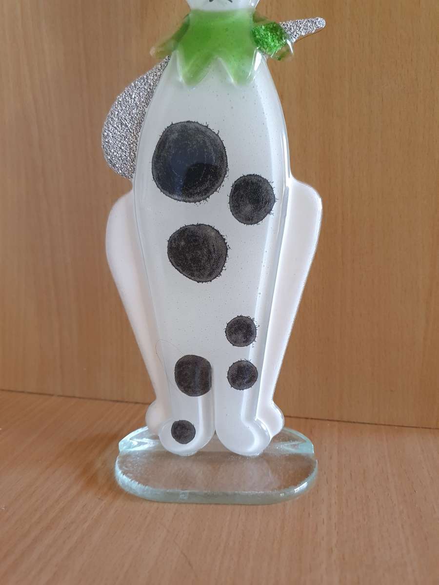 Aneta Pawlowska Free Standing Studio Art Glass Cat Figurine