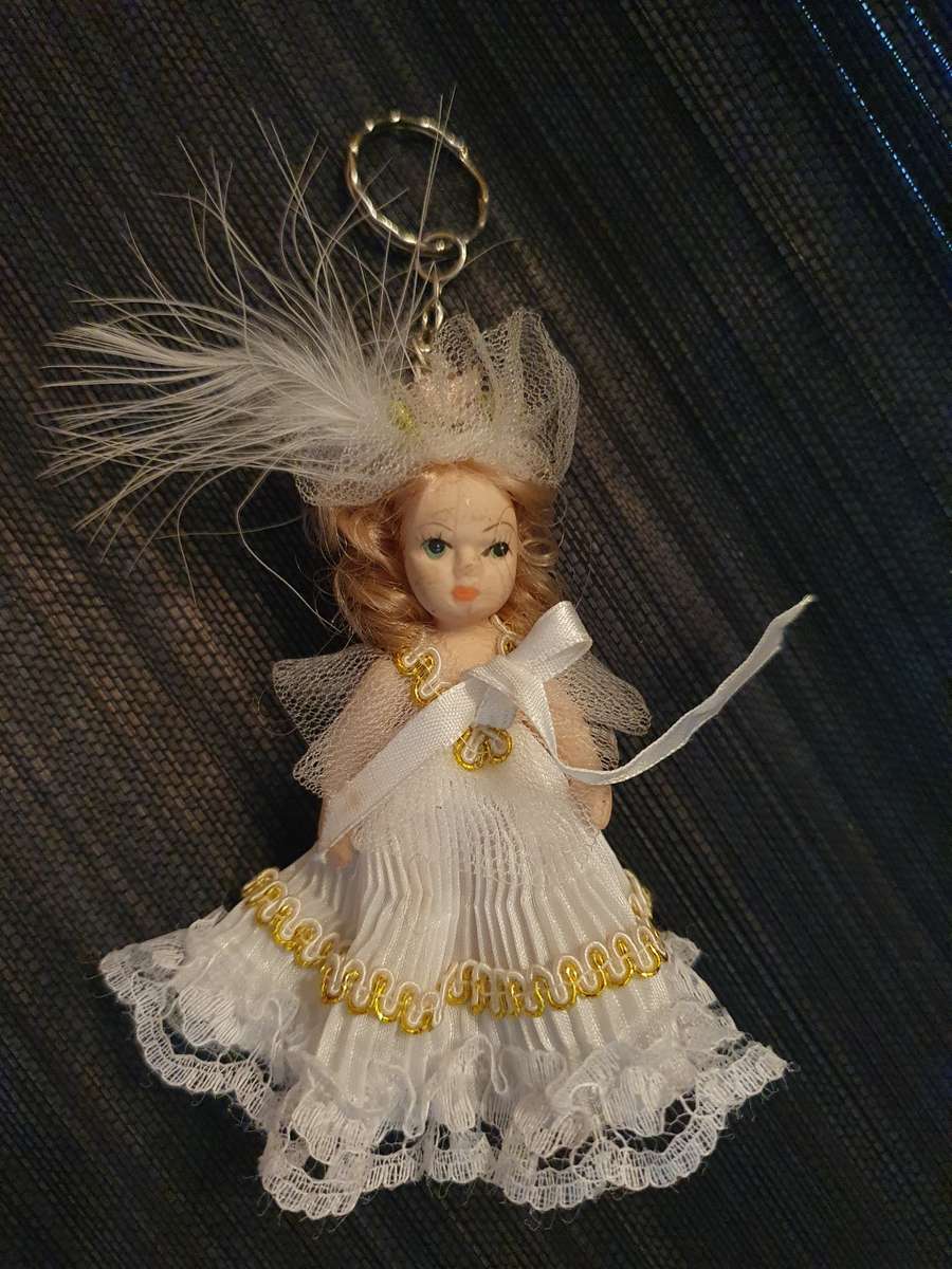 Miniature Doll Keyring/Keychain (height 9cm. width 5cm)