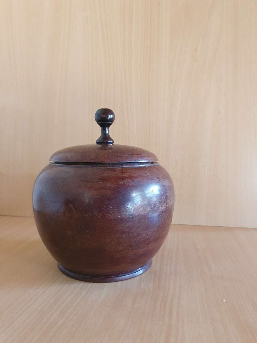 Wooden Ginger Jar - width 20cm height 13cm