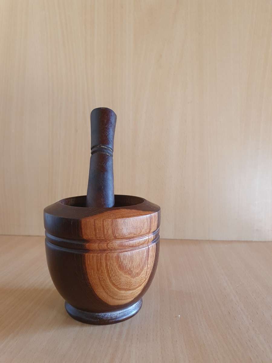 Wooden Pestle & Mortar