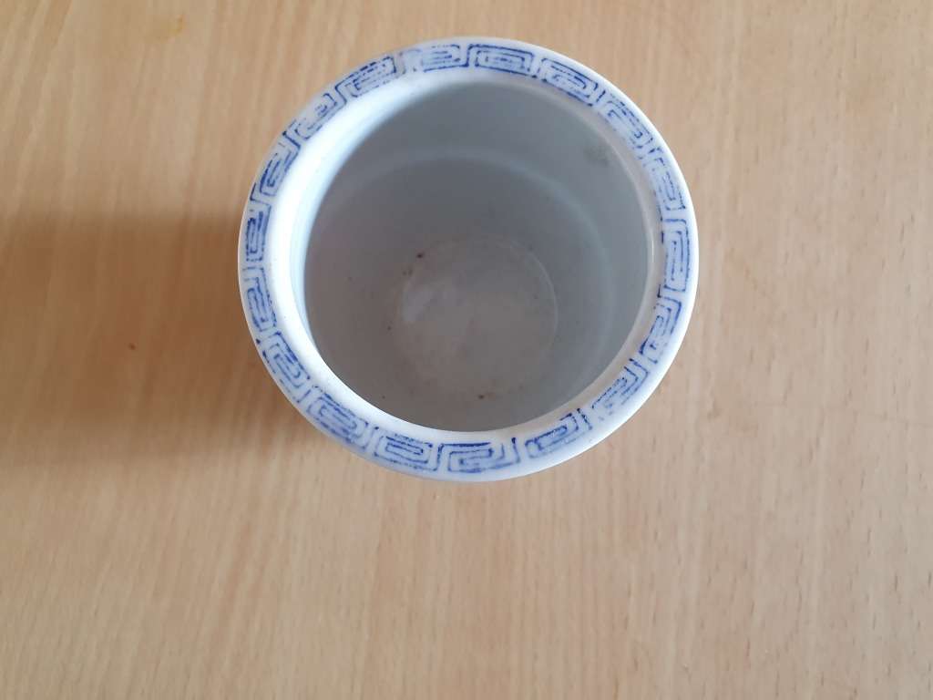 Small Blue & White Plant Pot/Planter