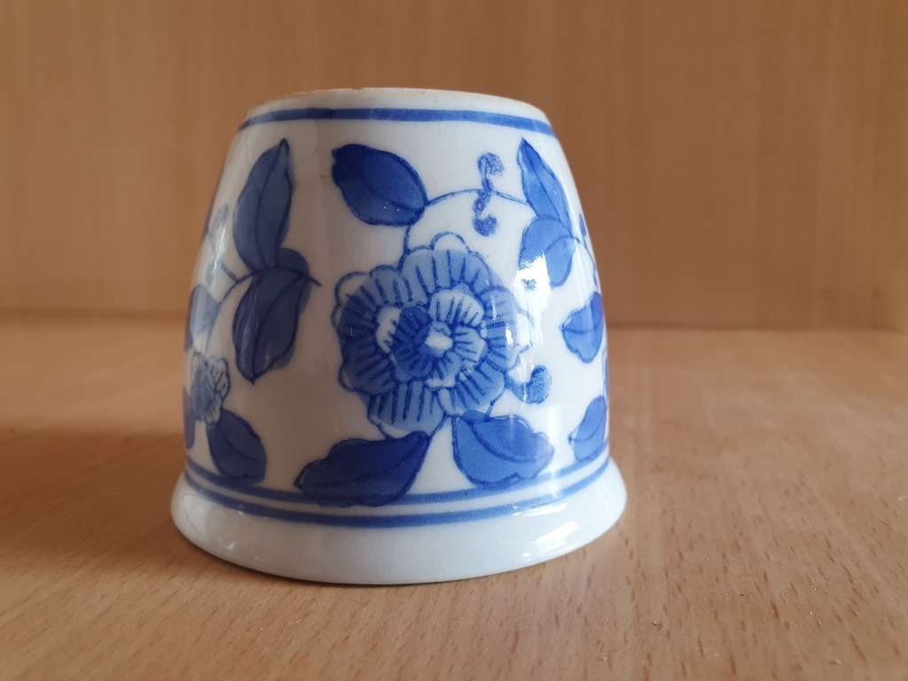 Small Blue & White Plant Pot/Planter