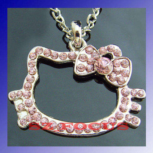 CUTE HELLO KITTY DIAMANTE CRYSTAL NECKLACE