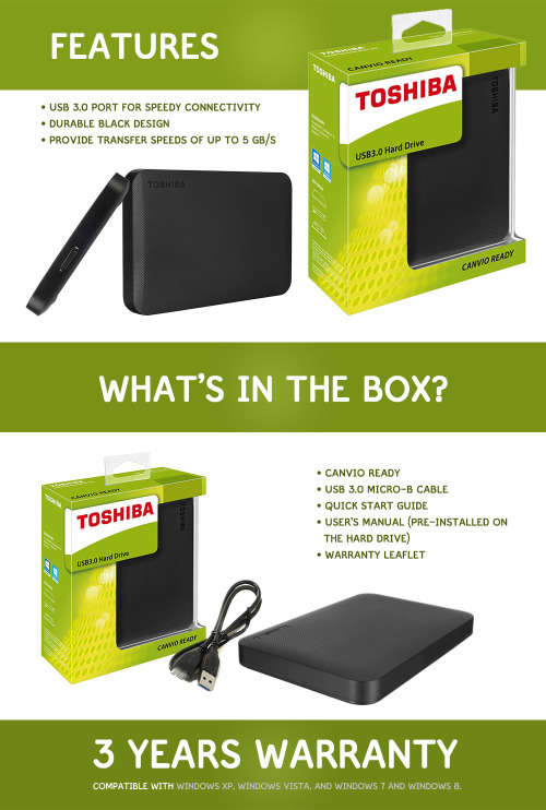 Black Friday ----SPECIAL.   TOSHIBA PORTABLE HDD