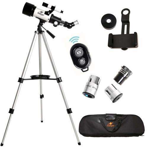 Gskyer Telescope, Travel Scope, 70mm Aperture 400mm AZ Mount Astronomical Refractor Telescope for Ki
