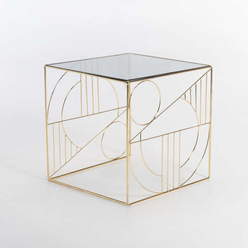 ARES SET OF 2 GLASS TOP TABLES