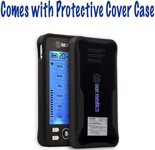 Tens Unit Machine Pulse Massager 24 Massage Modes Rechargeable Muscle Stimulator Device with 6 Large