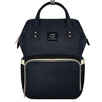 Baby Diaper Waterproof Travel Nappy Bag - black