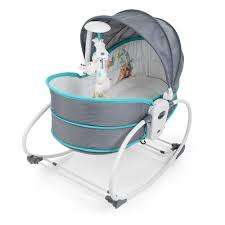 5 In 1 Newborn Baby Rocker Bassinet Bouncer Toddler Music Chair With Toy