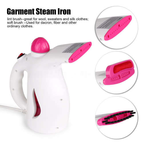 WHITE 800W PORTABLE HANDHELD GARMENT CLOTHES FABRIC STEAMER STEAM For Home