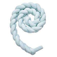 Baby Crib Cot Bumper Braid Pillow Plush Knot Cushion