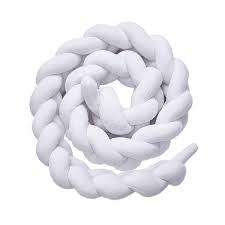Baby Crib Cot Bumper Braid Pillow Plush Knot Cushion