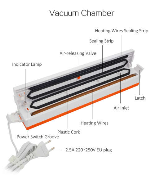 Food Vacuum Sealer Packaging Machine Film Sealer Vacuum Packer
