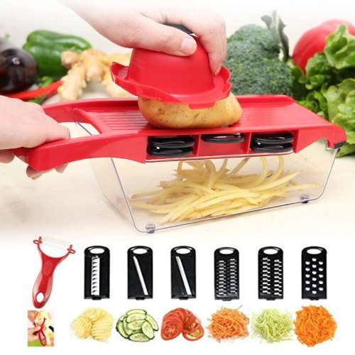 Vegetable Slicer with Peeler & Hand Protector
