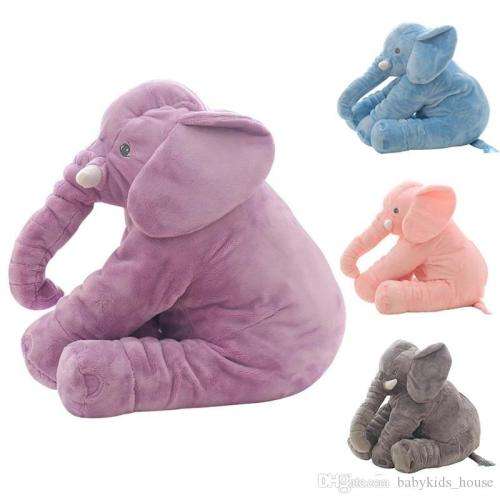 Stuffed Elephant Toy / Pillow for Baby --- Blue