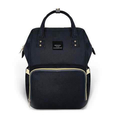Waterproof Diaper Bag - Navy Blue / Black