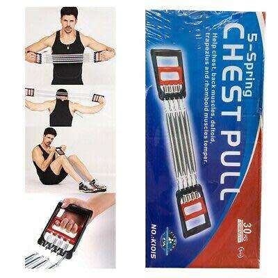 5-Spring Body Chest Expander Exercise Puller Muscle Stretcher Training Gym Home