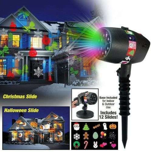 LED Slide Show- Fun Holiday Slides- SLIDE LIGHT MOVING LASER