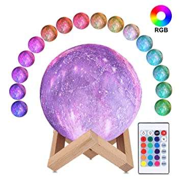 16 Colour 3D Moon Lamp - 15cm Diameter