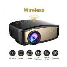 C6 Wireless WiFi Projector , Weton Portable Mini LED Video Projector Full HD 1080P Home Theater Movi