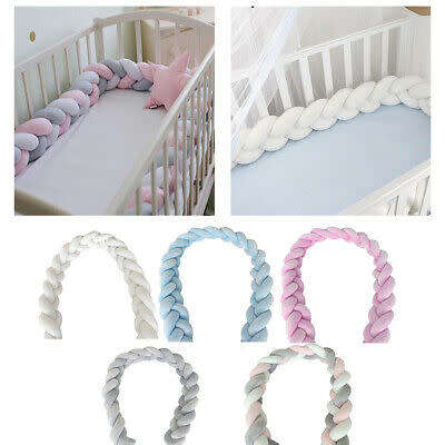 Baby Crib Bumper Knotted Braided Plush