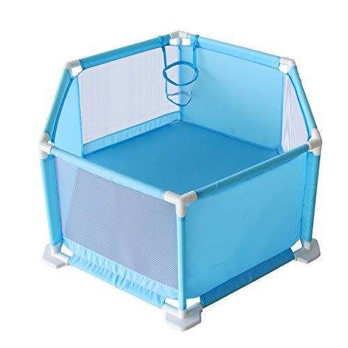 Baby Ball Pool Playpen for Kids, Playard Indoor Child Safety Fence with 50 Balls