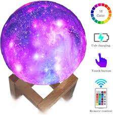 3D Print Galaxy Moon Lamp 16 Colors