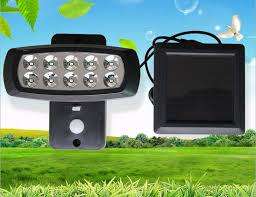 10 LED Solar Power PIR Motion Sensor Wall Light Outdoor Garden 3 Mode Flood Light