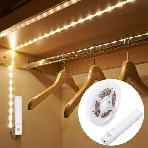 LED Strip Light Wireless PIR Motion Sensor Battery Operated 1M
