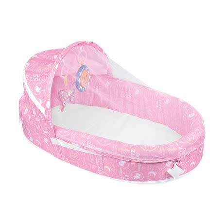 Baby Travel Bassinet Foldable Baby Portable Bed - Pink-blue