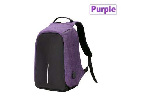 Anti-Theft Waterproof Travel Laptop Backpack - purple