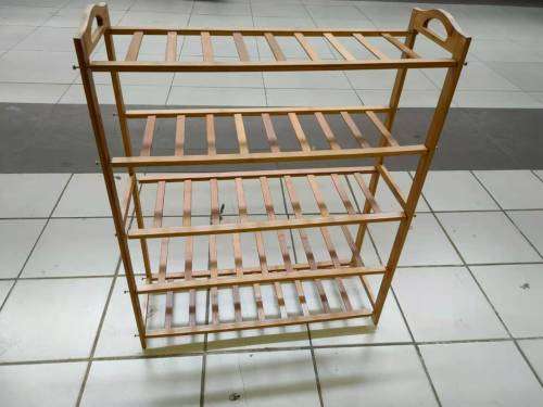 5 Tier Durable Bamboo Shoe Rack Holder Organiser