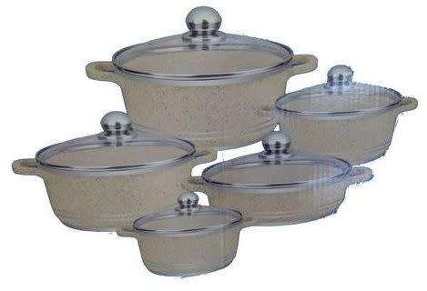 10 pcs Granite Cookware Set Beige
