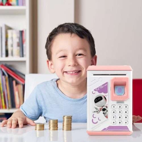 Kids ATM Fingerprint Password Money Box