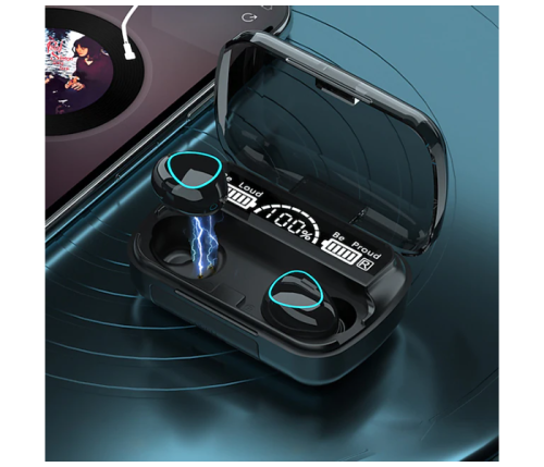 M10 TWS Wireless Bluetooth 5.1 Earphone 2000mAh Power bank