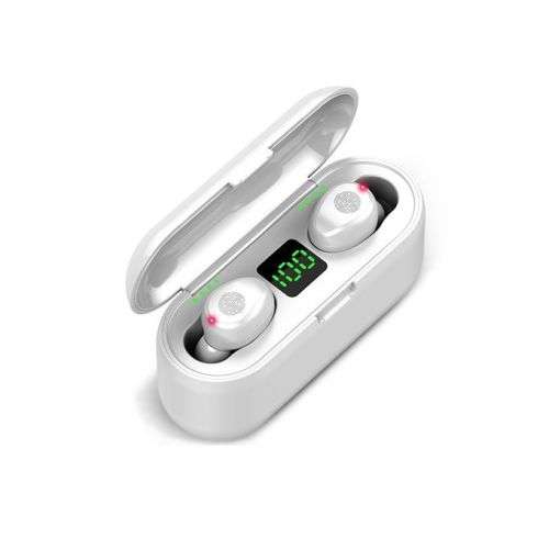 F9 TWS V5.0 Touch Control Binaural Wireless Bluetooth Headset with Charging Case and Digital Display