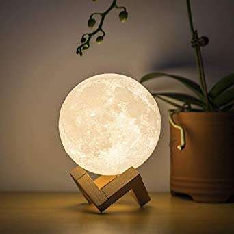 3D White Moon Lamp