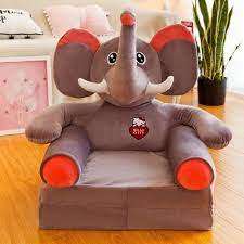Baby Sofa Chair Stool Lazy Tatami Single Cushion - Brown - Elephant