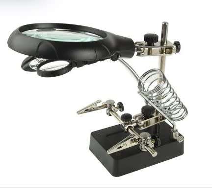 5 LED Auxiliary Clip Magnifier AC/DC Interchangeable