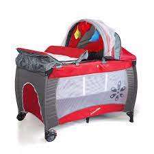 Baby Centre Travel Cot With Folding Mattress - Red