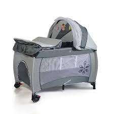 Baby Centre Travel Cot With Folding Mattress - Grey