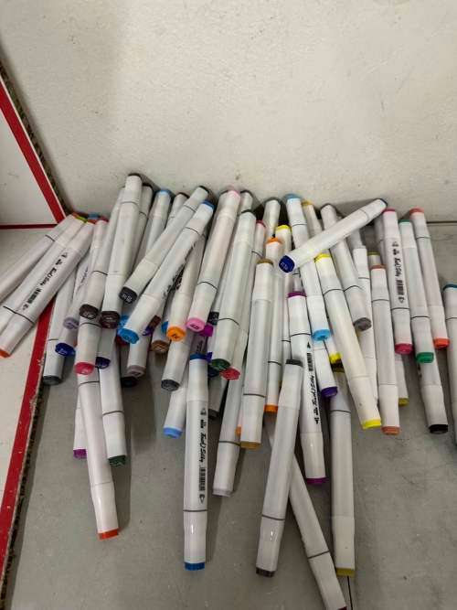 80 Pieces Of Double Head Alcohol Oil Color Art Marker Set - White